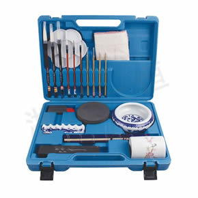 美術教材系列塑吹包裝-帶筆筒國畫工具