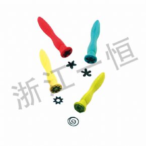 發(fā)展語(yǔ)音認(rèn)知類四款橡膠手柄花型印章