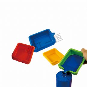 美術工具類四色尖嘴顏料罐